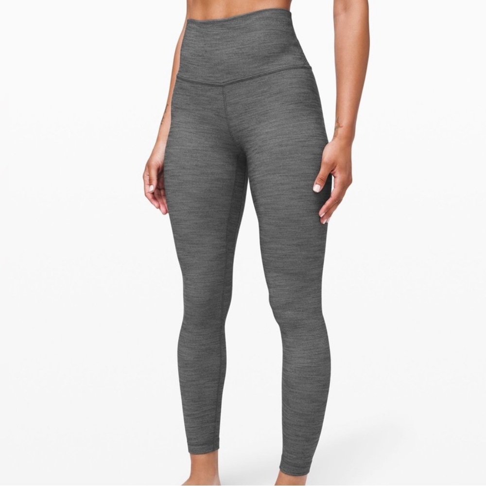 Lululemon Align 25” Pant 4 mini heathered herringbone black white / grey